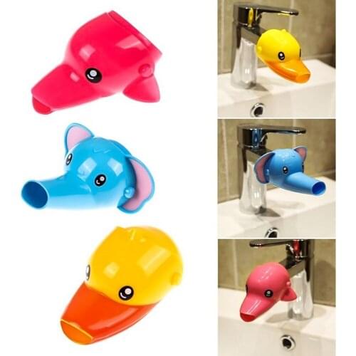 Faucet Extender Animal Spout Extender Bathroom Sink Extender for Baby Kids Hand Washing Gather water safy