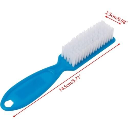 Nail Dust Scrub Nail Plastic Brush For File Manicure Pedicure Tool Dust Cleaning U2JD