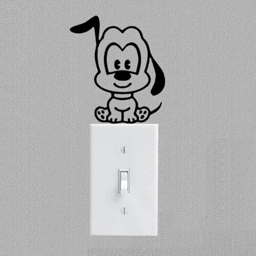 Cute Puppy Dog Vinyl Wall Decal Decor Switch Sticker Animal 3SS0318