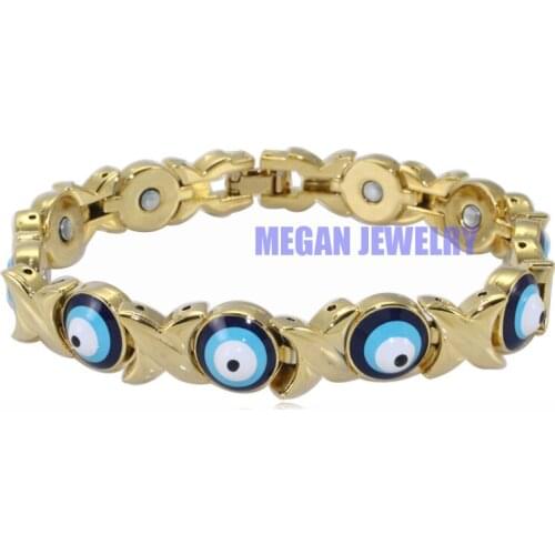 Muslim turkish Evil Eye stainless steel bracelets bangles , fashion islam jewelry