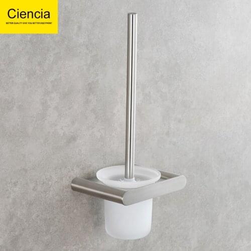 Free Shipping Wall Mounted Drilling Black Toleit Brush Holder With The Toleit Brush Bathroom accessories