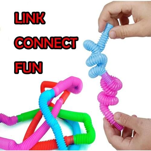 Pop Tubes Sensory Toys Stretch Pull Fidget Toy Anxiety Relief Tool for Kids Adults