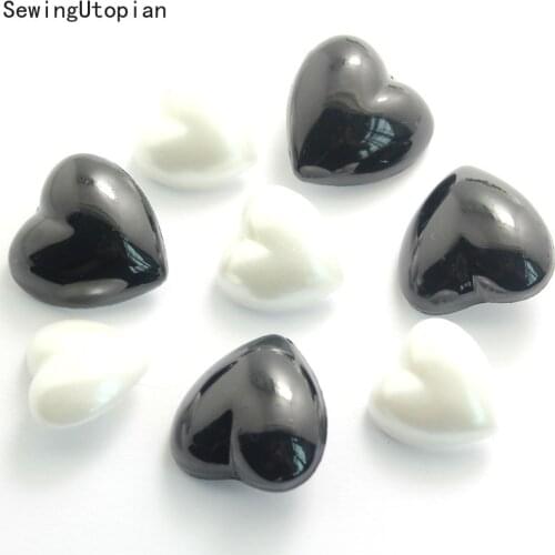 50PCS 12.5-25MM Heart Round Resin Buttons Sewing Tools Decorative Button Scrapbooking Garment DIY Apparel Accessories