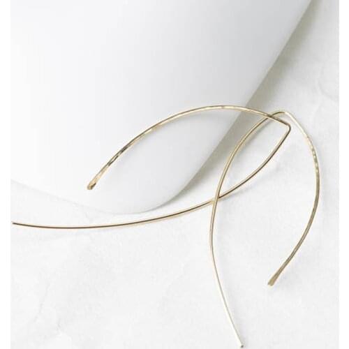 Hammered Gold Filled Earrings Handmade 925 Silver Brincos Vintage Jewelry Boho Pendientes Oorbellen Earrings For Women