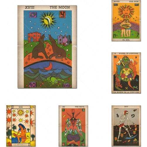 Death Tarot/Wheel of Fortune Tarot Stars/Tarot/Poster Prints/Tarot Reader/Retro Style/Magazine/Retro/Prints/Tarot