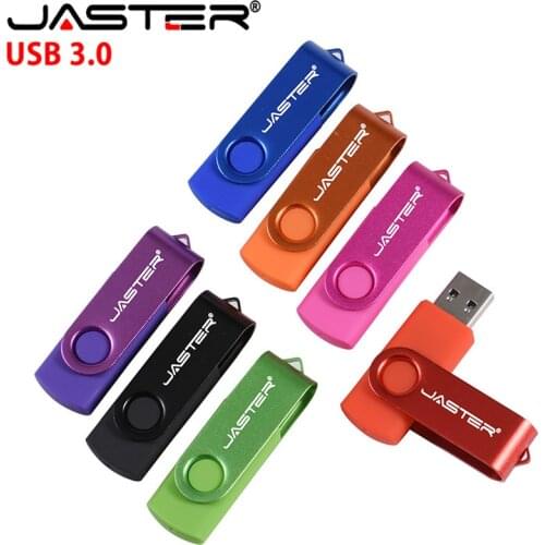JASTER USB 3.0 plastic 11 colors Rotate usb flash drive pengdrive 4GB 8GB 16GB 32GB 64GB 128GB U disk gift free shipping