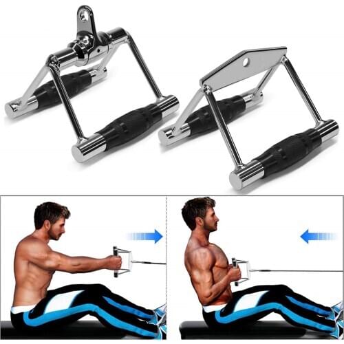 V Sharp Bar Push-down Double D Handle for Fitness Strength Training Triceps Biceps Arm Workout Exercise Tools Gym Equipment