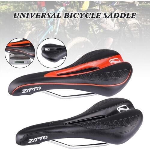 Bike Saddle Cushion PU Leather Surface Silica Filled Gel Comfortable Cycling Seat Shockproof Bicycle Saddle for MTB, Road Bikes