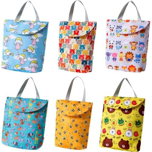 Baby Diaper Bag Cute Cartoon Waterproof Baby Organizer Nappy Bag Portable Storage Big Capacity Diapers for Children Changing Bag