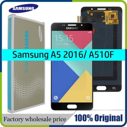 SUPER AMOLED 5.2'' LCD For SAMSUNG Galaxy A5 2016 A510 A510F A510M A510FD LCD Display with Touch Screen Digitizer Assembly