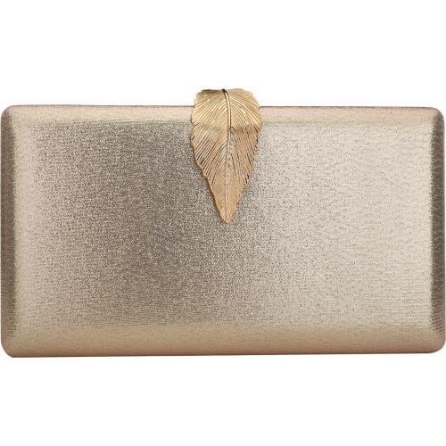 2021 Elegant Evening Clutch Purse Famous Box Bag With Chain Solid Color Shoulder Crossbody Bags For Women Gold Sliver Clutches