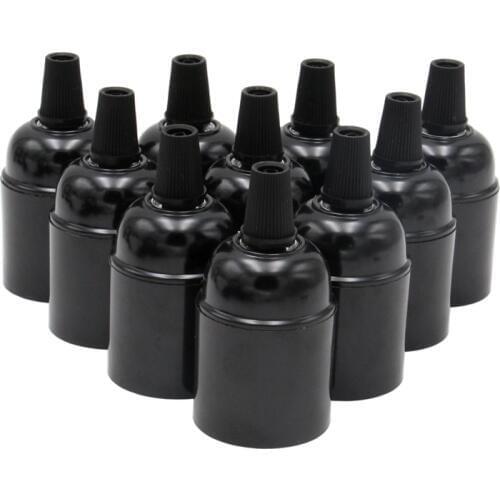 10 Pieces Per Pack E27 Bakelite Lampholder Plastic Light Socket E27 Scerw Lamp Base Holder