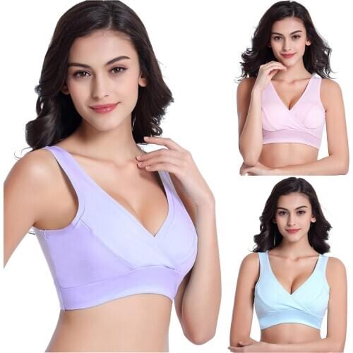 3 PC Maternity Nursing Bra Wirefree Sleep Breastfeeding Bras for Pregnant Women Pregnancy Intimate Lactation Lingerie Underwear