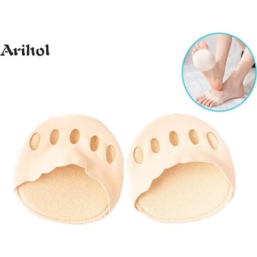 5 Pairs Toe Separator Honeycomb Fabric Forefoot Pad Breathable Ball Foot Cushions Soft Metatarsal Pads Assorted Anti-Slip