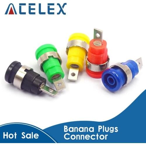 5Pcs 4mm Banana Plugs Female Jack Socket Plug Wire Connector Multimeter Socket Banana head Female