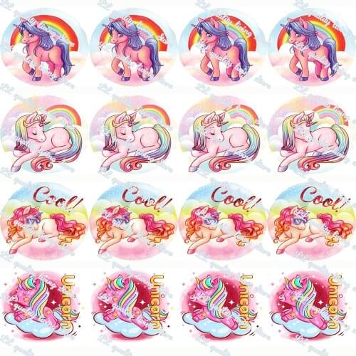 WL 50 Yards Diy Rainbow Unicorn Printed Grosgrain Ribbon Gift Wrapping Hair Bow Party Decoration 16mm -75mm