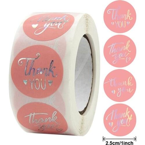 Gift Sealing Stickers 500pcs Thank you Love Design Diary Scrapbooking Stickers Festival Birthday Party Gift Decorations Labels