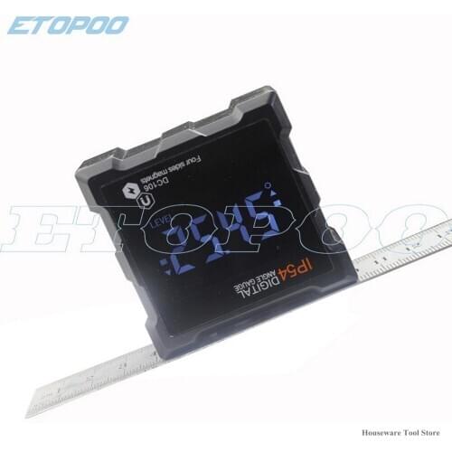 90° IP54 Angle Gauge Level with Backlight Magnetic Metal Dual Axis Digital Protractor Bevel Gauge Inclinometer Angle Finder New
