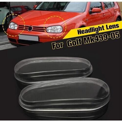 Car Glass Lens Headlight Lamp Housing Cover for MK4 Golf R32 1999-2005