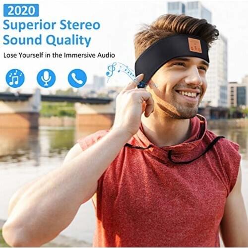 Fitness Wireless Bluetooth Musice Sweatband Fashion Yoga Running Sports Headband Men Gym grip tape Workout Hair Band for Women