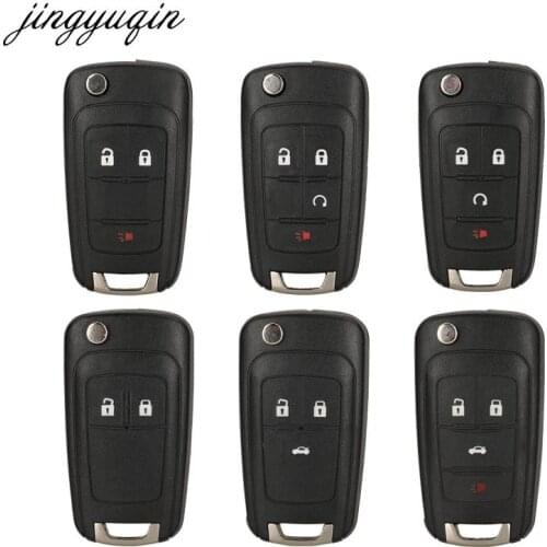 Jingyuqin Flip Folding Remote car Key Shell For Chevrolet Cruze Epica Lova Camaro Impala 2 3 4 5 Button