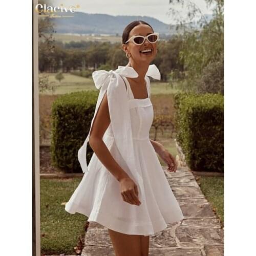 Clacive Open Summer Dresses