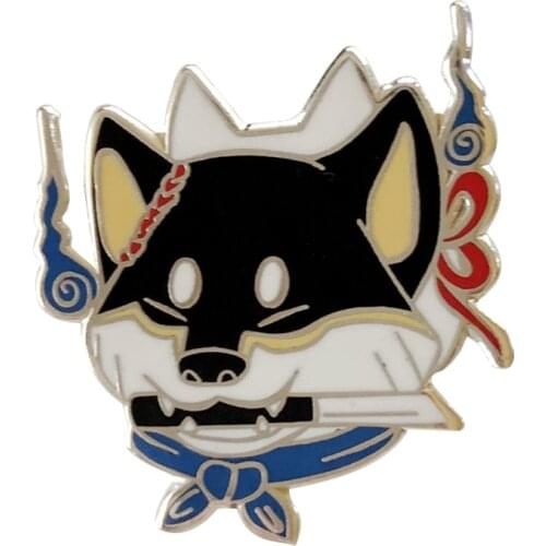 Knife-wielding dog Enamel Pin Funny Pet Brooch shock overnight guests Badge adorable puppy accessory