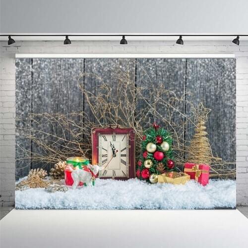 Merry Christmas Tree Snow candlet Baby Child Portrait Photo Backgrounds Photography Backdrop for A Photo Studio