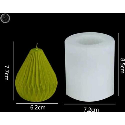 Geometric Shape Diy Candle Mould Simple Line Shape Wax Model Home Decoration Pear Shaped Candle Silicone Mold