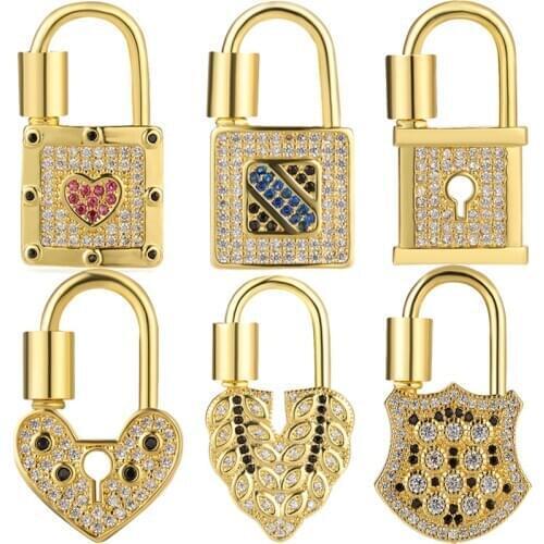 New Creative Spiral Lock Accessories Supplies Handmade Chains Pendant Punk Jewelry Making Decorative Screw Clasps Christmas Gift