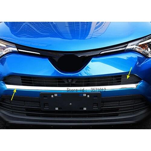 Car Body Cover Bumper Engine ABS Chrome Trims Racing Front Grid Grill Grille Moulding Edge 1pcs For Toyota RAV4 2016 2017 2018