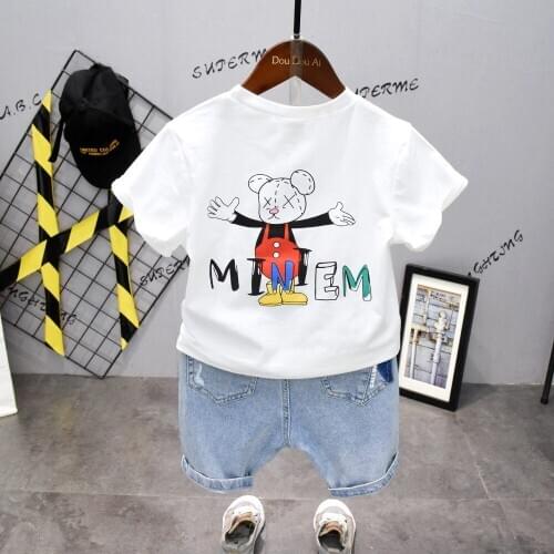 2020 summer Boy causal t-shirt + shorts two-piece flower boys clothing baby boy sets childrens set kids ports suits 42