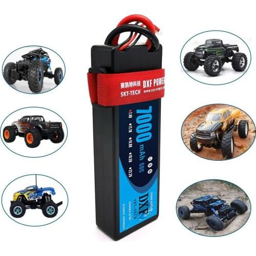 DXF 7000mAh 7.4V 60C Lipo Batteries for RC Car 2S RC Lipo Battery with Deans XT60 EC5 Plug For RC Car Truck Helicopter Boats