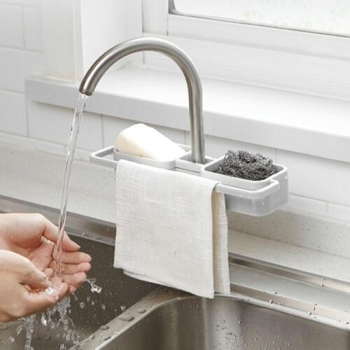 Multi-function Buckle-type adjustable sink shelf tap drainage shelf kitchen storage holder 27.2*10.5cm
