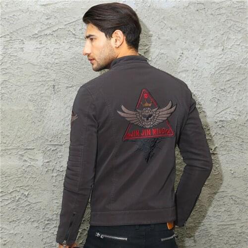 Mens PU Leather Jackets Fleece Baseball Coats Autumn Winter Casual Luxury Skull Embroidery Motorcycle Biker Faxu Leather Jacket