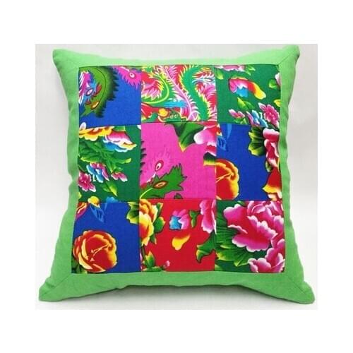 New Chinese National Style Flower Cloth Features Pillowcase Cushion Cover Cushion Upholstery
