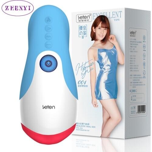 New Blowjob Male Masturbator Cup Deep Throat Oral Sex Interactive Masturbation Smart Lick Suck Sex Machine Heating Sex Toys