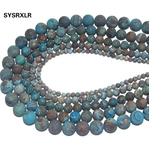 Wholesale Dull Polish Natural Stone Blue Crazy Lace Agates Beads For Jewelry Making Charm DIY Bracelet Necklace 4 6 8 10 12 MM