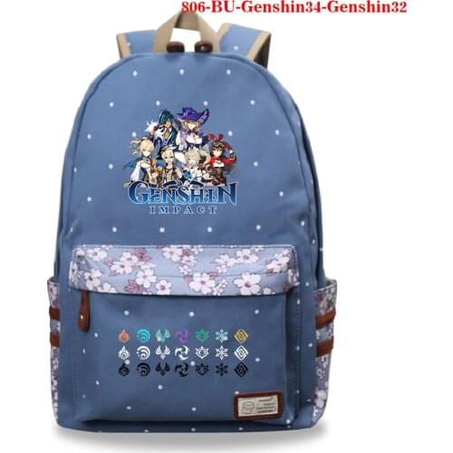 Anime Game Genshin Impact Children School Bag Orthopedic Backpack Student Boy Girl Mochila Infantil Girls Travel Laptop Backpack