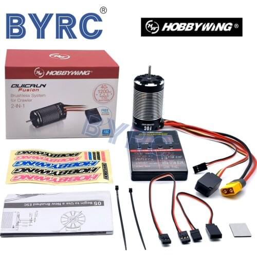 HobbyWing QuicRun Fusion 540 1200KV / 1800KV Brushless Sensory Motor Built In 40A ESC 2 in 1 for RC 1/10 Climbing Car