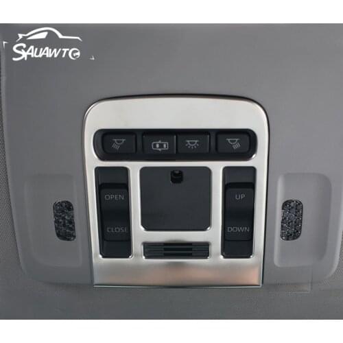 Stainless Steel Car Roof Reading Light Decorative Trim Cover Interior Moulding For Toyota Camry XV70 2018 2019 2020 Accessories