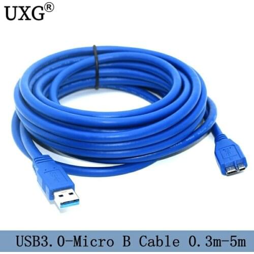 Type A to Micro B Cable Super USB 3.0 High Speed Data Sync Cable Cord External Hard Drive Disk HDD Cable For PC Laptop