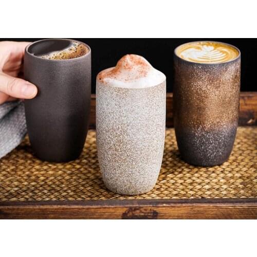 Japanese Retro Tea Cups 230ML Porcelain Water Tea Cup Vintage Household Espresso Coffee Mug Ceramic Latte Cups Teacup Stoneware