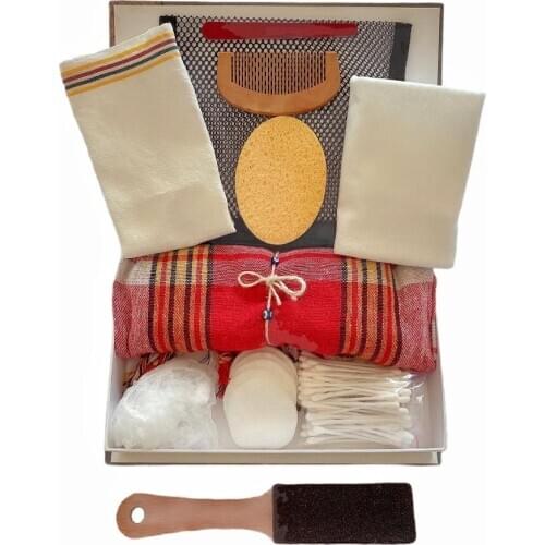 10 Pcs Turkish Bath Towel Foot Grater Glove Peeling Sponge Personal Care Set Travel Gym Camping Sauna Beach Pool Comb 2020 2021