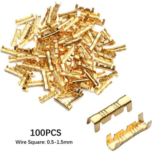 100Pcs DJ453C U-Style Crimpping Terminal Tab Cold Inserts Connectors Cold Terminal Small Teeth Fascia Terminal 2-2.5mm2