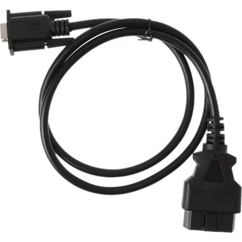 OBD2 16-Pin Male to DB9 Female Serial Port Adapter Cable for Cars Vehicles