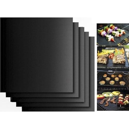 2pcs 40*33cm Non-stick BBQ Grill Mat Baking Mat Cooking Grilling Sheet Heat Resistance Easily Cleaned Kitchen Tools with Box