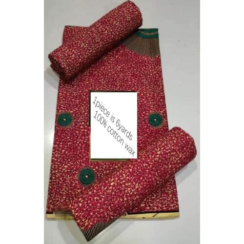 2021 Ankara African Wax Print Fabric Veritable Gold Wax 100% Cotton 6 Yards Diy Sewing Nigerian fabric for African Dress