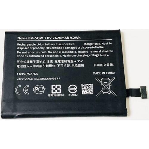 3.8V 2420mAh BV-5QW For 930 929 929Plus RM-927 930 RM-1045 RM-1087 Battery