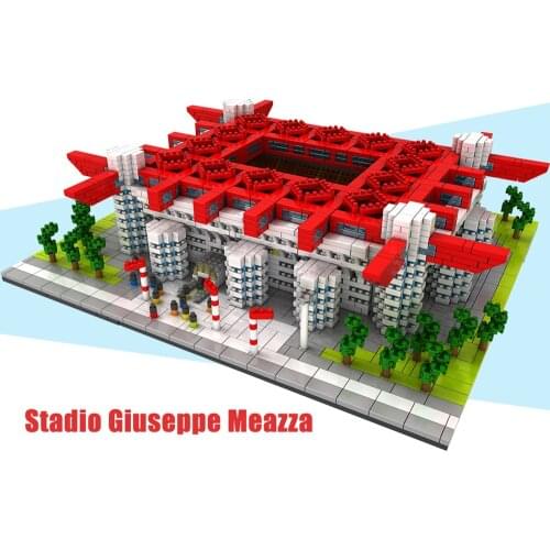 3800Pcs San Siro Stadium Milan Italy Building Blocks DIY Educational Toys Famous Architecture Micro Bricks for Kids Adults
